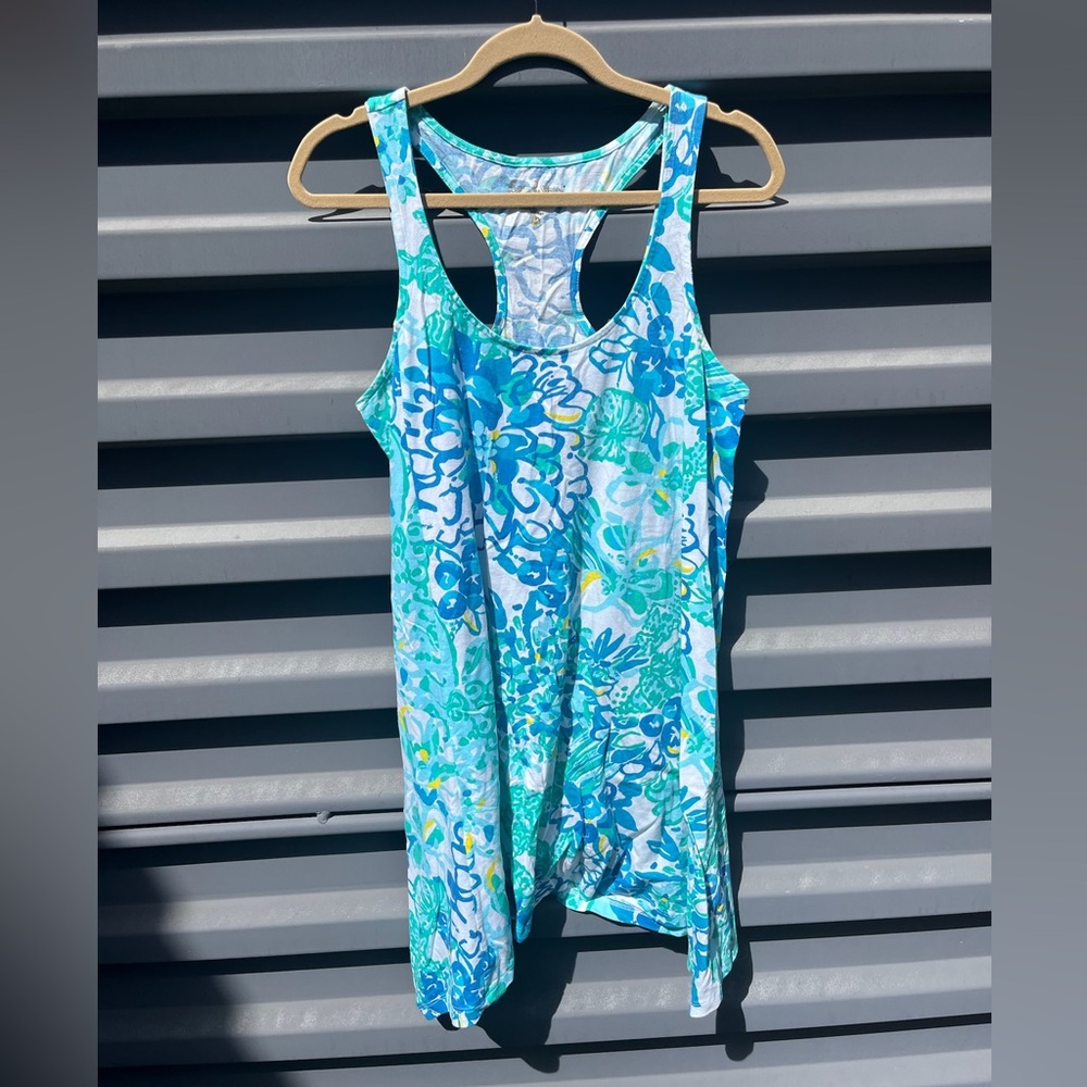 Lilly Pulitzer Blue and Green Patterned Top